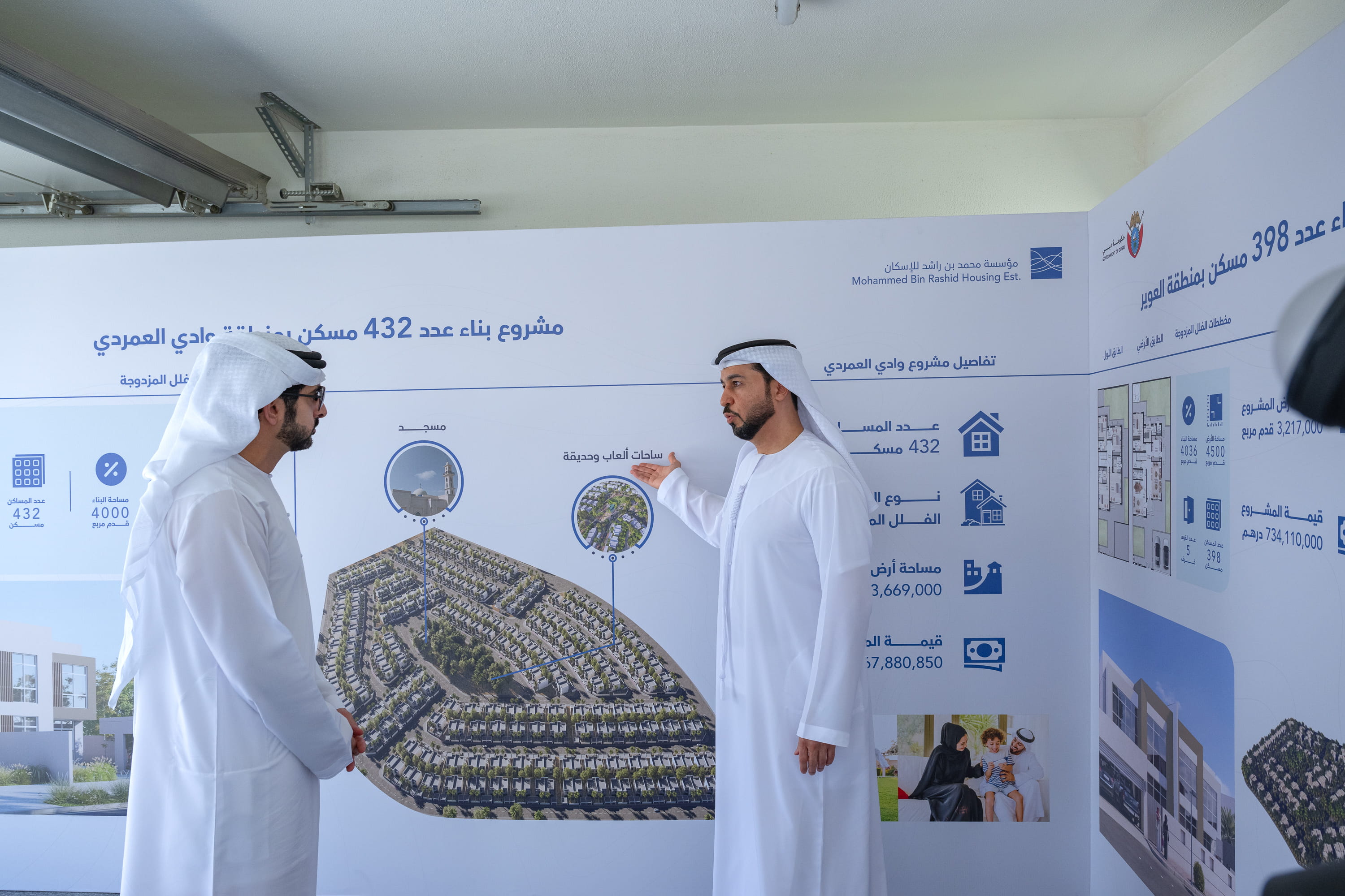 Hamdan bin Mohammed inspects Wadi Al-Amardi housing project